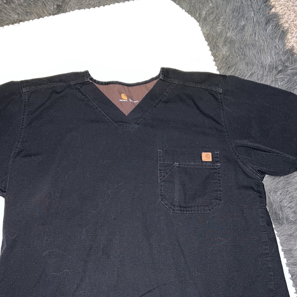 Women’s  Black Carhartt scrub top,  shirt , size large